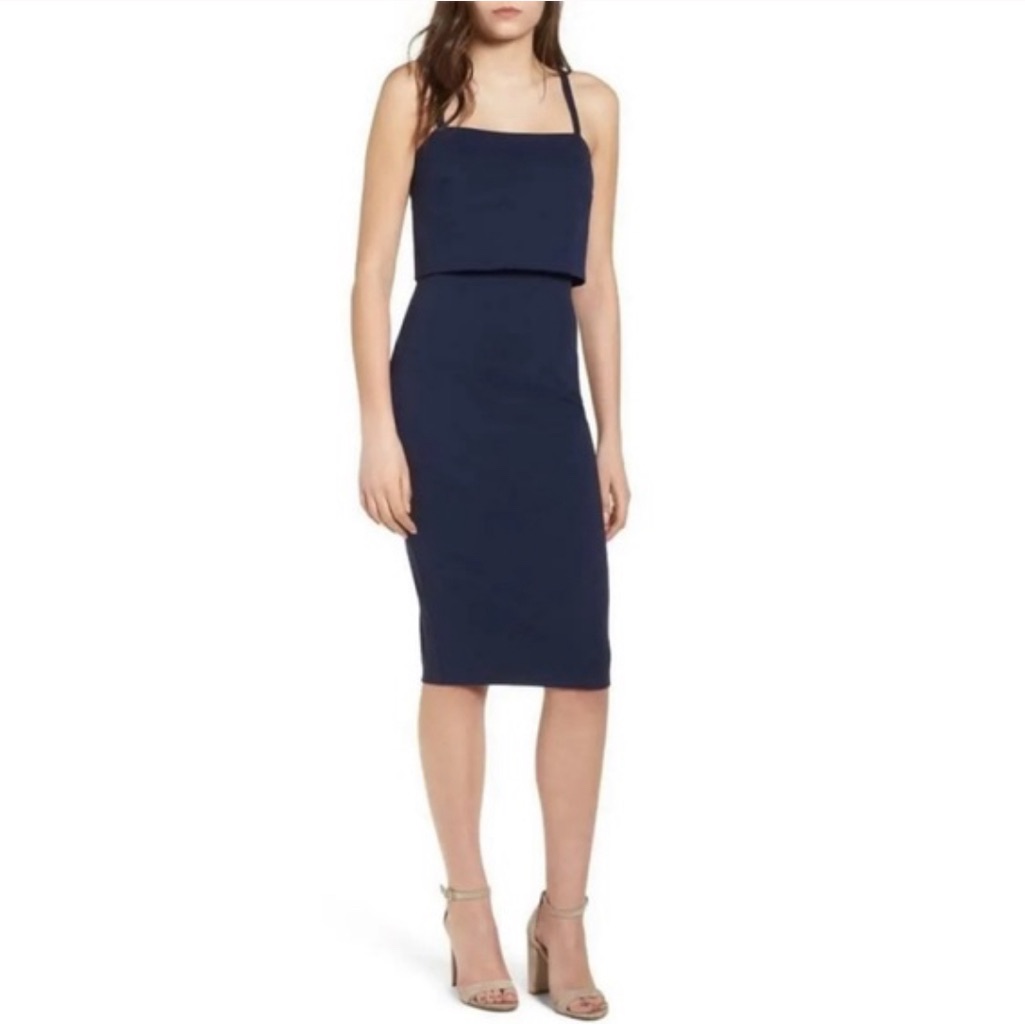 Soprano Popover Midi Bodycon Dress